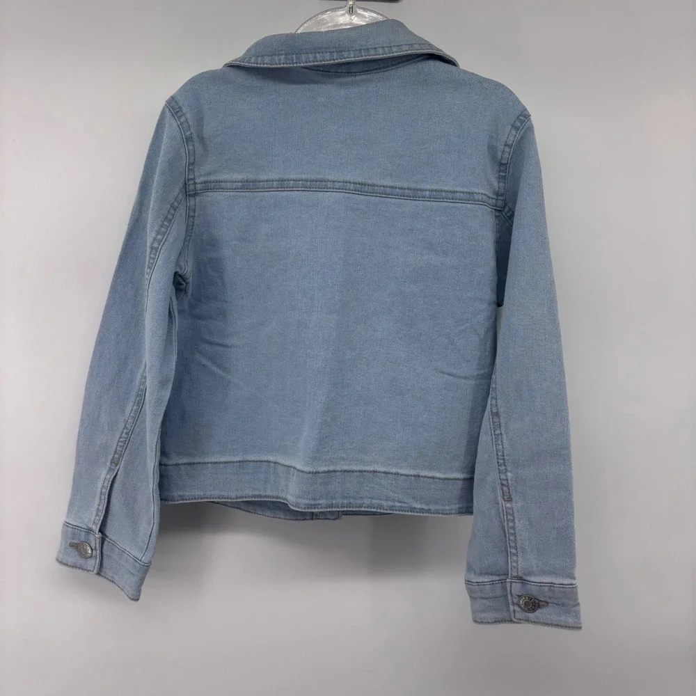 BCBG‎ Girls Light Wash Denim Jacket Size S (7/8) Classic Jean Coat
